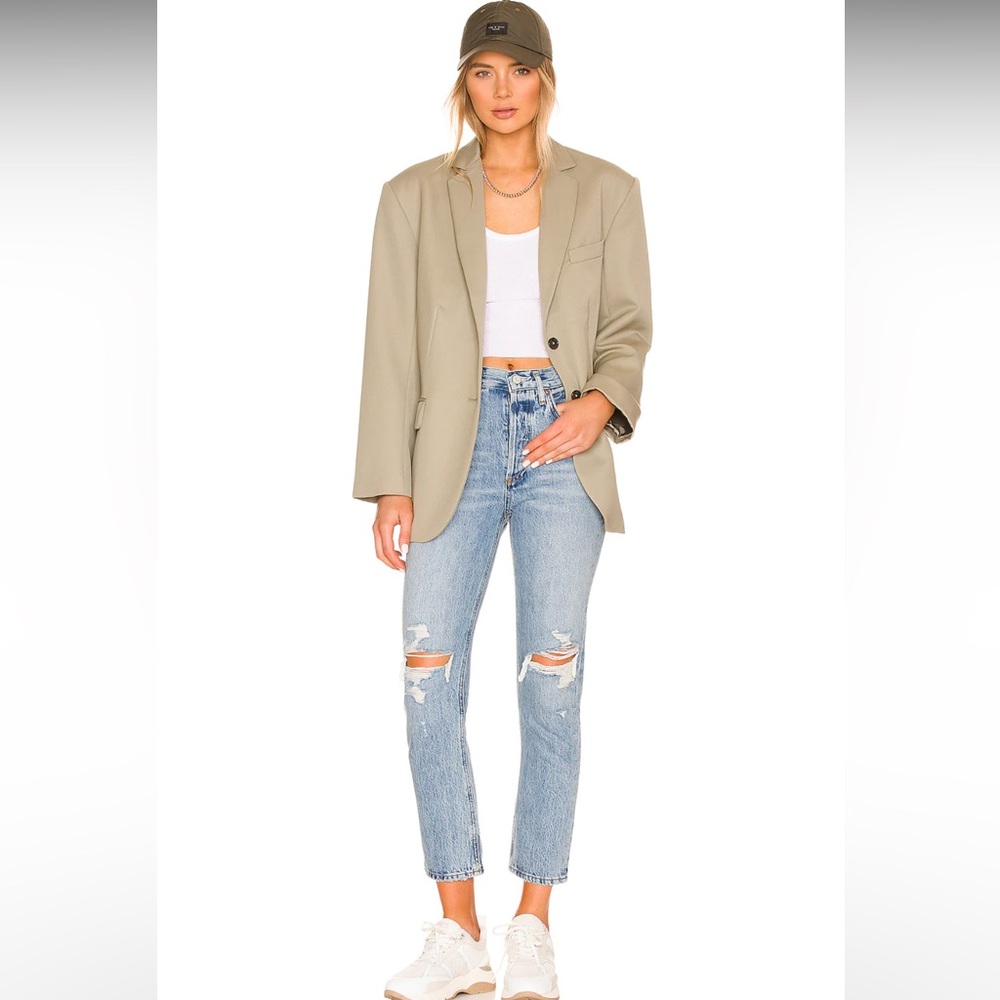 AGOLDE Riley High Rise Straight Crop Distressed Jeans - Picture 9 of 9